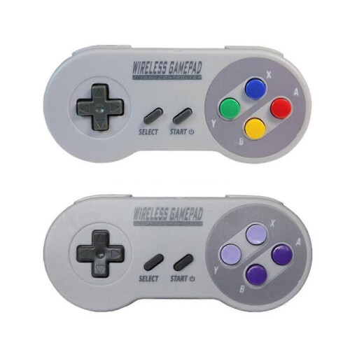 Game Controller Wireless 2.4G Gamepad Joypad Joystick Compatible for SNES Mini PC Windows NS Switch Colorful Button 2