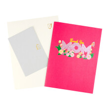Handmade 3D Card MOM Letter Greeting Card Mother's Day Paper