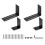 Adjustable Door Barricades Brackets set Drop Open Bar Holder for 1