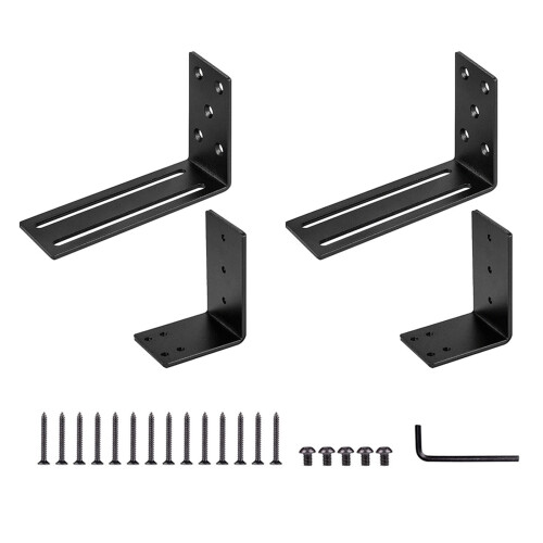 Adjustable Door Barricades Brackets set Drop Open Bar Holder for