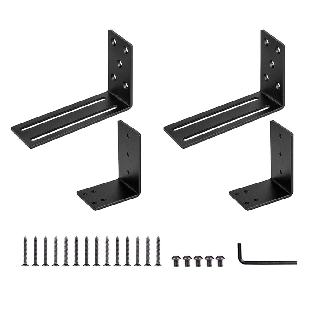 Adjustable Door Barricades Brackets Set Drop Open Bar Holder For 7627000132017
