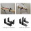 Adjustable Door Barricades Brackets set Drop Open Bar Holder for 7