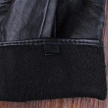 Guanti da uomo in vera pelle, calore foderato termicamente con protezione antivento, cinturino con chiusura touch per una vestibilità sicura,