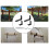Adjustable Door Barricades Brackets set Drop Open Bar Holder for 5