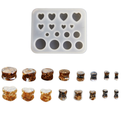 Stylish Ear Stretching Molds Round Heart Shaped Ear Expander 1