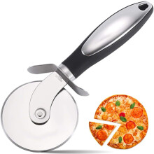 Efficient Pizza Cutter, Sharp Stainless Steel Blade, Comfortable Grip with Non-Slip Handle, Dishwasher Safe, High-Quality Stainless Steel for Seamless