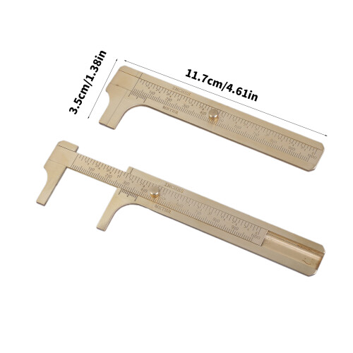 2pcs Brass Vernier Calliper Compact Designs Small Brass Calipers 2
