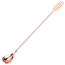 Stijlvolle cocktaillepel van roestvrij staal met gedraaide steel, corrosiebestendig, niet-magnetisch, gemakkelijk schoon te maken, perfect voor