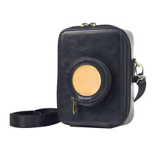 (Black) Protective for Case for Mini EVO Leather Bag Cover with Removable Adjustable Strap 3 Color Camera Bag brown