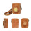 (Brown) Protective for Case for Mini EVO Leather Bag Cover with Removable Adjustable Strap 3 Color Camera Bag  brown 5