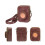 (Black) Protective for Case for Mini EVO Leather Bag Cover with Removable Adjustable Strap 3 Color Camera Bag  brown 4