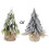 (White) Desktop Miniature Snow Pine Tree Mini Christmas Trees with Burlap Base Table Decor Winter Home Decorations  White 1