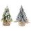 (White) Desktop Miniature Snow Pine Tree Mini Christmas Trees with Burlap Base Table Decor Winter Home Decorations  White 2