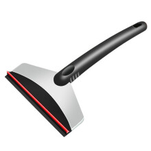 (Red) Portable Car Ice Scraper Snow Removal Windshield Window Frost Remover Cleaning Scraping Tool Stainless Steel Snow Shovel Auto Accessory Red