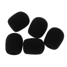 5PCS Black Microphone Headset Foam Sponge Windscreen Mic-Black