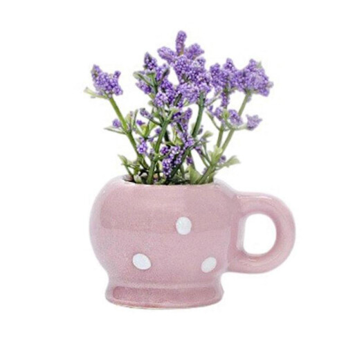 (J) Ceramic Refrigerator Magnetic  Removable Mini Vase Home Decoration Smooth   Craft Project
