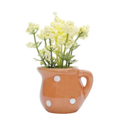 (O) Ceramic Refrigerator Magnetic  Removable Mini Vase Home Decoration Smooth   Craft Project