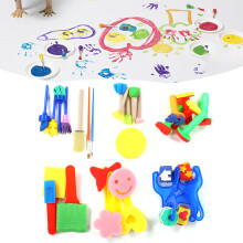30 Stück Kinder Schwammstempel Kunst Handwerksmalerei Set – Bildungs DIY Werkzeuge