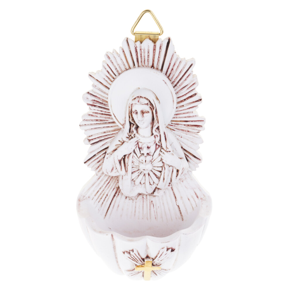 Elegant Wall Mounted Holy Water Font Key Holder Box Resins 7695000074736