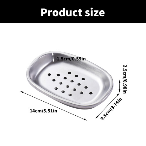 Stainless Steel Soap Holder Storage Box Keep Soap Dry for 2