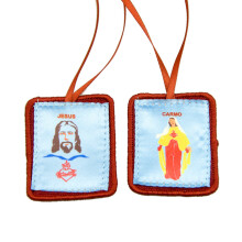 Red Scapular Necklace Religious Gift for Christian Ceremonies