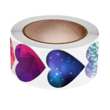 500Pcs Valentines Day Sticker 1Inch Heart Shape Sticker Adhesive