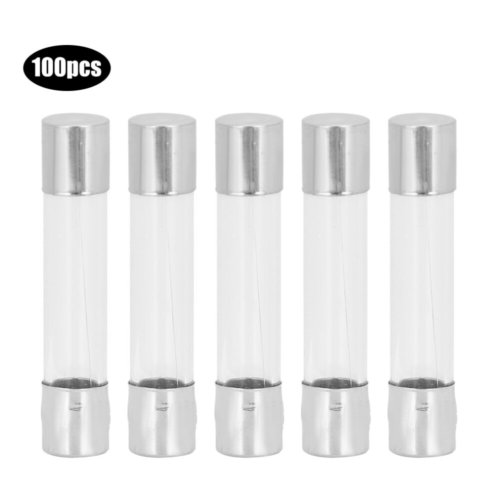 Bulk 100Pcs 250V Glass Tube Fuses 6 X 30Mm Fast Circuit Protection Accessory 7891361688593