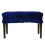 Blauce Samt-Pianohockerbezug 75x35cm mit gerafftem Rand 4