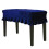 Blauce Samt-Pianohockerbezug 75x35cm mit gerafftem Rand 3