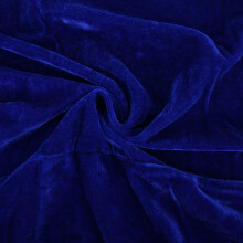Blauce Samt-Pianohockerbezug 75x35cm mit gerafftem Rand