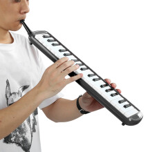 37-Tasten-Melodica Blasinstrument für Anfänger, Schwarz, Blau, Rosa