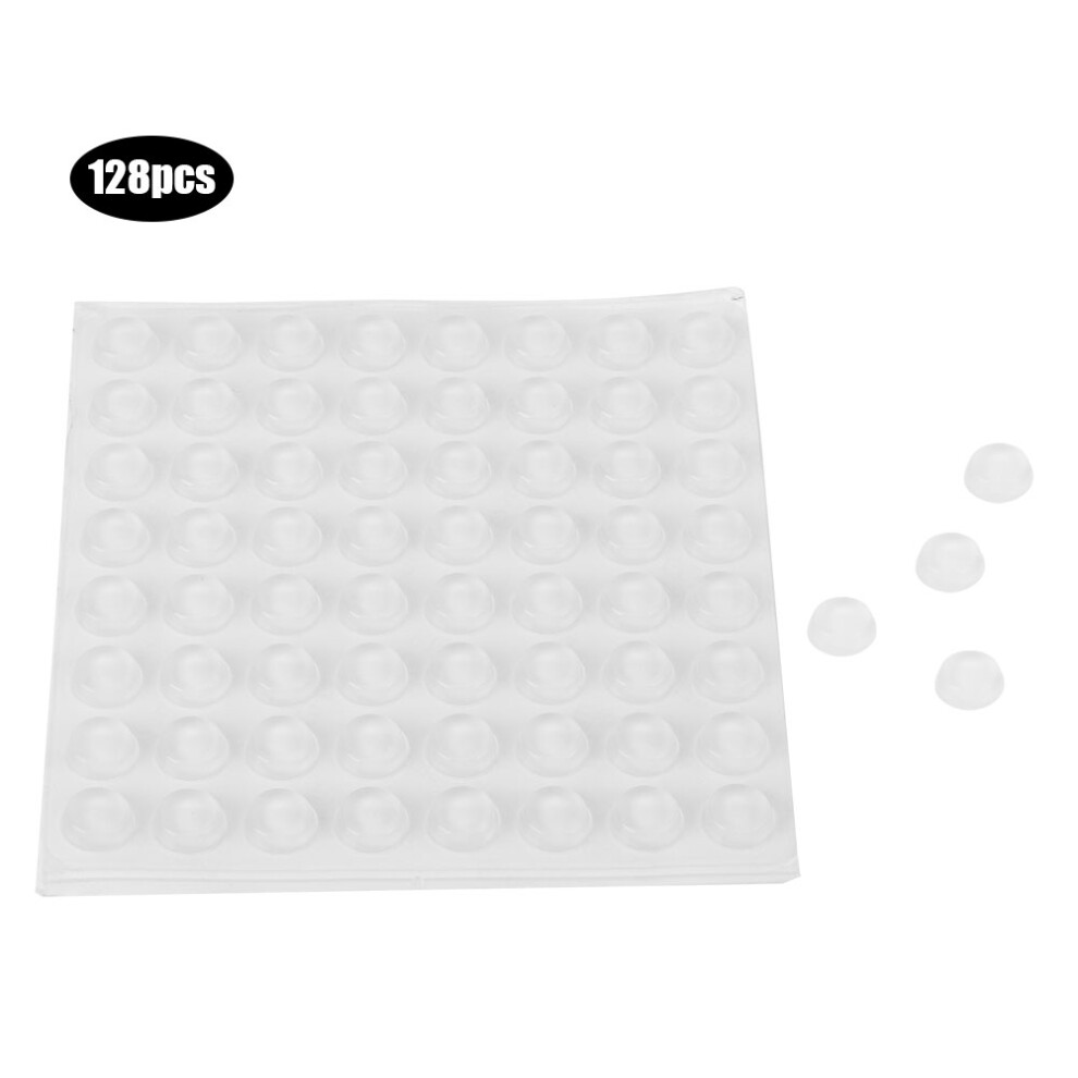128Pcs Transparent Self-Adhesive Silicone Pads 12X4mm Anti-Slip Protectors 4931361690141