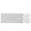 Slim White K-03 USB Wireless Keyboard Mouse Combo with Keypad Protector 2