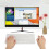 Slim White K-03 USB Wireless Keyboard Mouse Combo with Keypad Protector 7