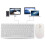 Slim White K-03 USB Wireless Keyboard Mouse Combo with Keypad Protector 12