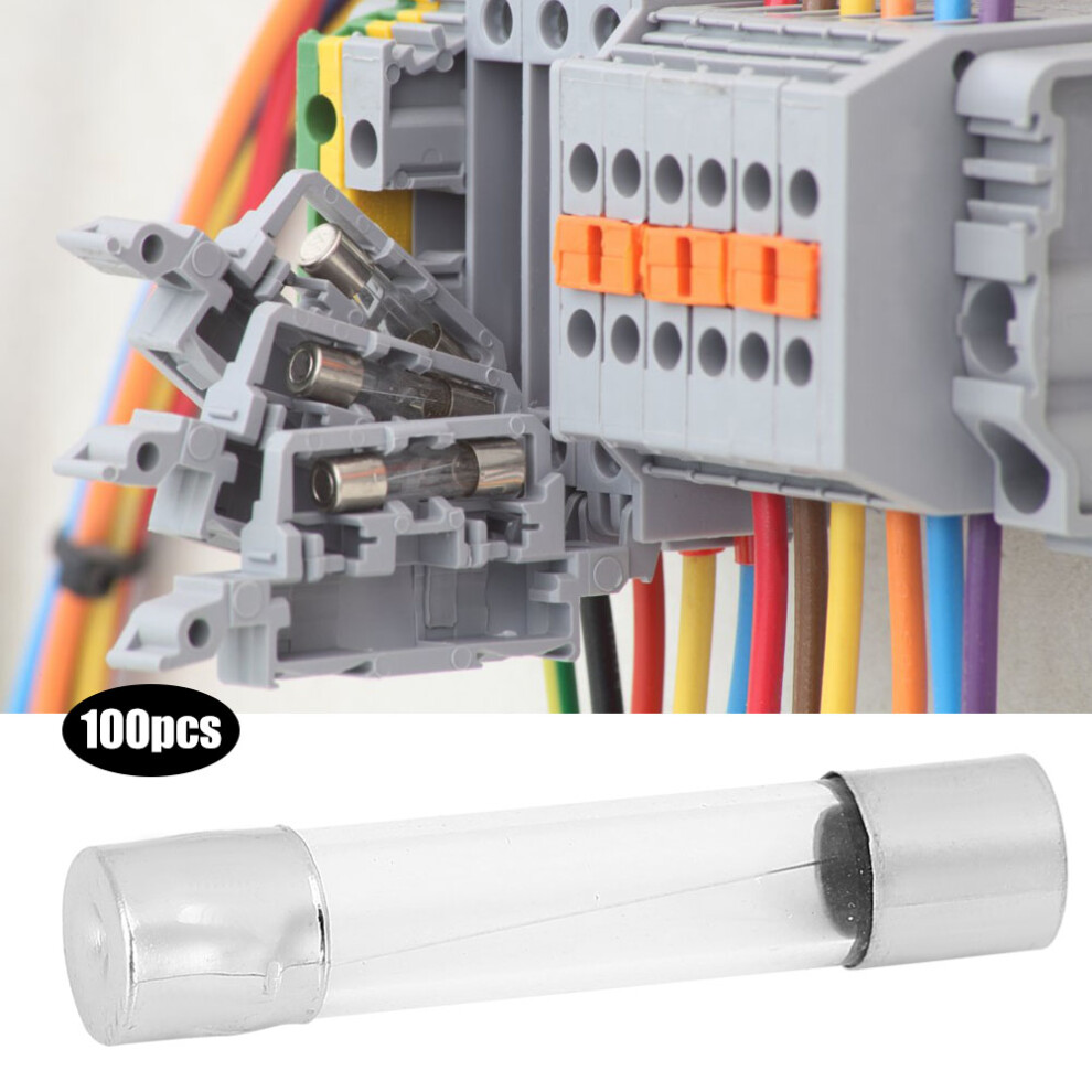 100Pcs 6X30mm 250V Glass Tube Fast Blow Fuses For Circuit Boards 4161361693020