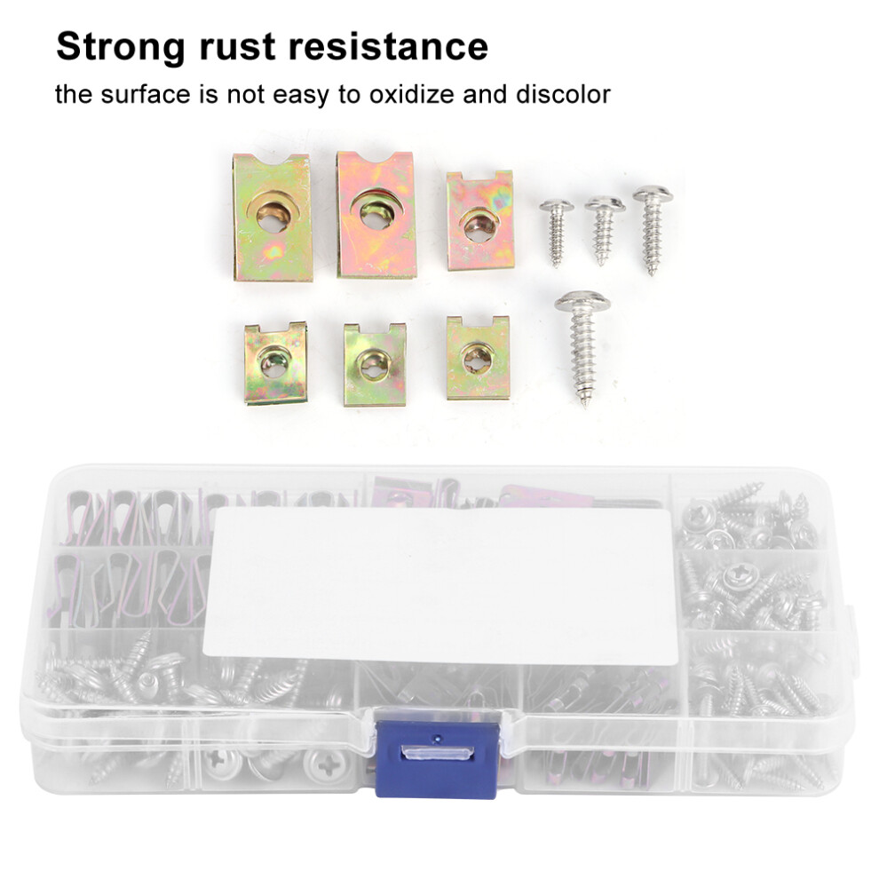 Assorted U-Clips Nuts & Screws For Car Interior Easy Install Rust-Resistant 5061361695552