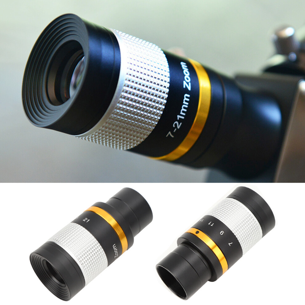Continuous Zoom Telescope Eyepiece 7Â21Mm 1.25 Inch For Stargazing Silver 8411361698041