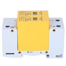 Yellow 2P LT120 Surge Protector 20kA AntiThunder Modular Device for Homes
