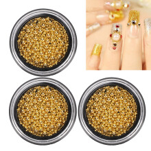 3 Boxen Nagelkunst Stahlkugeln GZ10 GZ11 Mikrokügelchen Maniküre-Werkzeug
