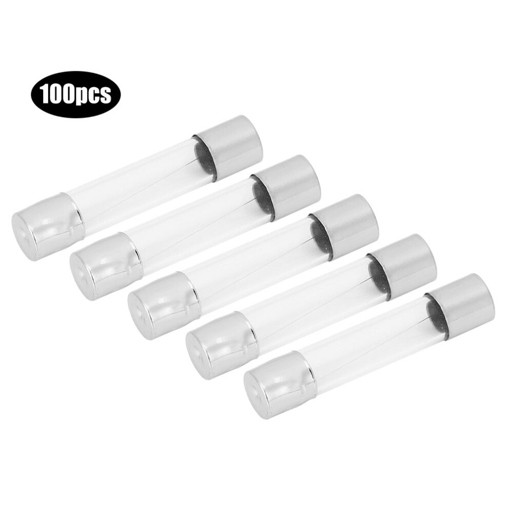 100Pcs Ac250v Glass Tube Fuses 6X30mm 10A Fast Acting Kit 9401361700195