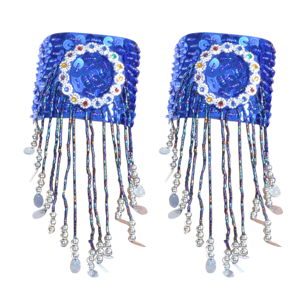 Blue Sparkling Belly Dance Accessories Armlet Jewelry-Sapphire