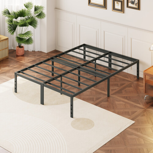 Living And Home Black Iron Bed Frame without Mattress, Double Size 1