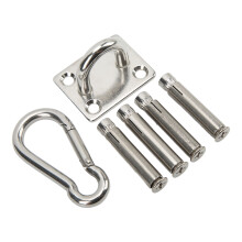 Piastra con occhiello per gancio per montaggio a soffitto, gancio per montaggio a parete in acciaio inossidabile resistente per appendere amaca,