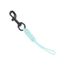 Cordino intrecciato a mano dal design luminoso per attrezzatura subacquea, cinturino anti-smarrimento con fibbia a sgancio rapido in acciaio