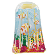 Galleggiante da piscina trasparente per uso spiaggia, abbronzante riflettente PVC giallo ricreativo addensato ideale per feste estive in piscina,
