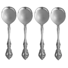 Bouillon Soup Spoon, Glossy Finish Round Bowl Soup Spoon with Dishwasher Safe Feature, High Quality Stainless Steel Spoon Set, Commercial-Grade Stainl