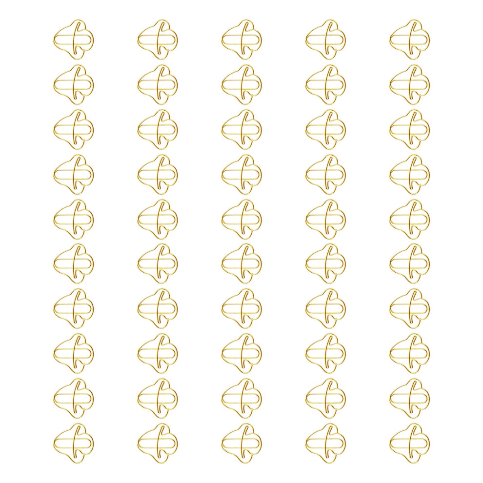 50Pcs Mushroom Paper Clip 30X30mm Bookmarks Page Clips For-Gold 7696000303277
