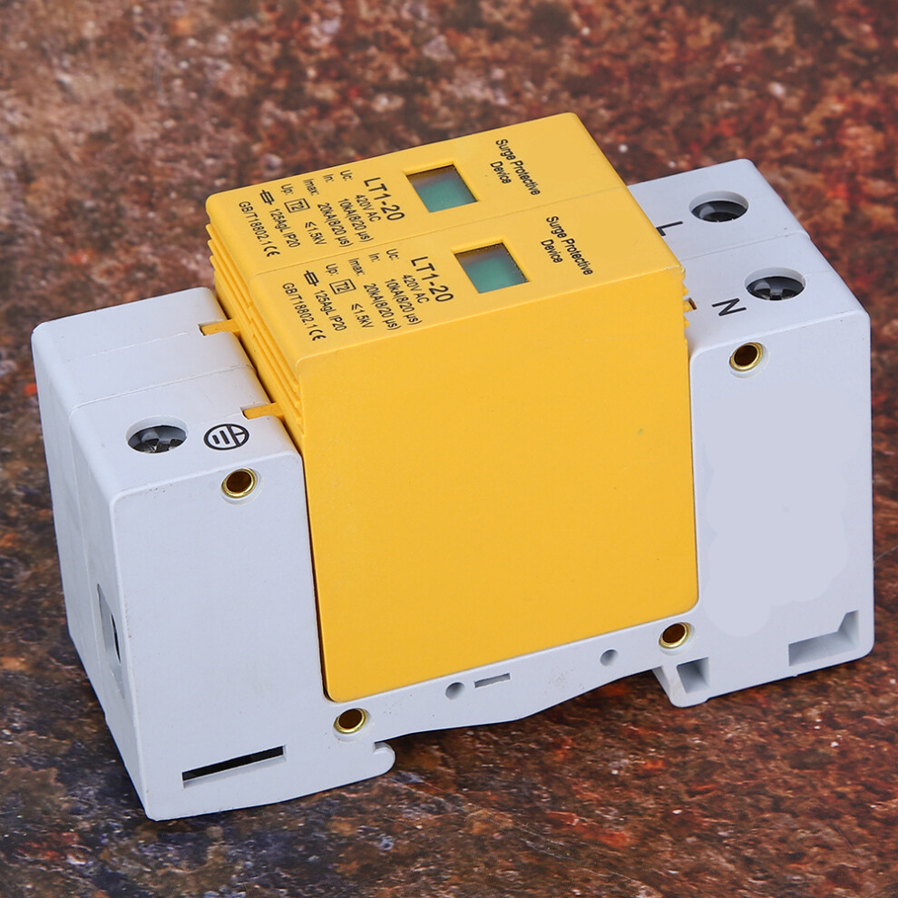 Modular Yellow 2P Lt120 Surge Protector With 20Ka Capacity Antithunder Device 5061361706111