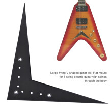 6-saitige elektrische Gitarre Saitenhalter Großes V-Form Schwarzes Instrumentenzubehör